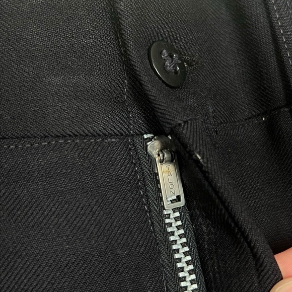 Vintage 1940s mens black suspender pants Talon 30X30 Rockabilly - Picture 9 of 9